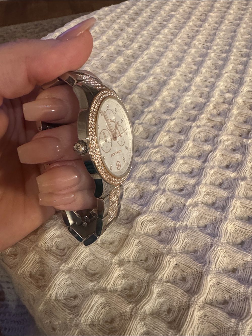 Michael Kors Rose Gold Crystal-Embellished Women's Bracelet Watch - Picture 5 of 6
